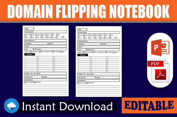 Printable Domain Name Flipping Journal